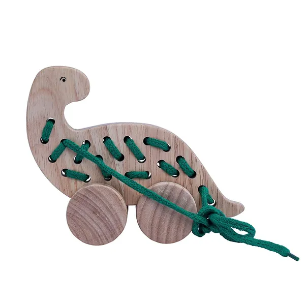 STEM:_Lacing_Toy:_Dinosaur_|_Handcrafted_Wood_|_Motor_Skills_&_Problem-Solving_in_Toddlers_&_Preschoolers