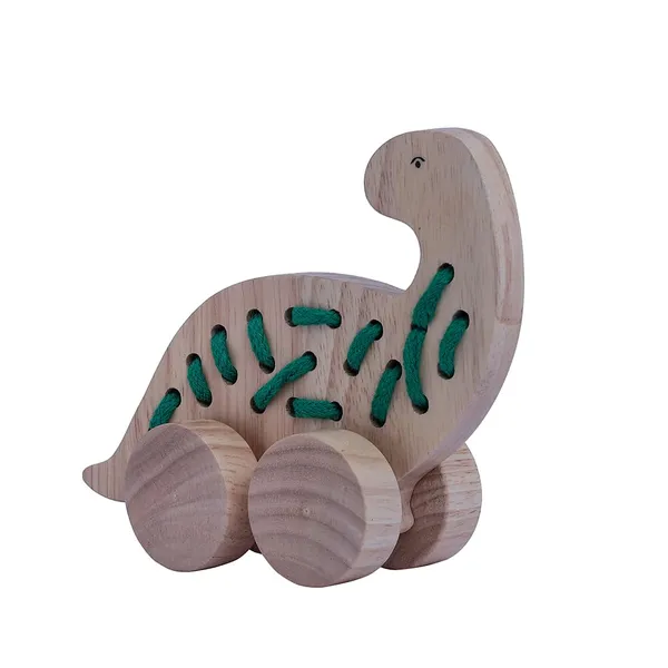 STEM:_Lacing_Toy:_Dinosaur_|_Handcrafted_Wood_|_Motor_Skills_&_Problem-Solving_in_Toddlers_&_Preschoolers