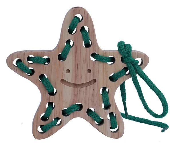 STEM:_Lacing_Toy:_Star_|_Handcrafted_Wood_|_Motor_Skills_&_Problem-Solving_in_Toddlers_&_Preschoolers
