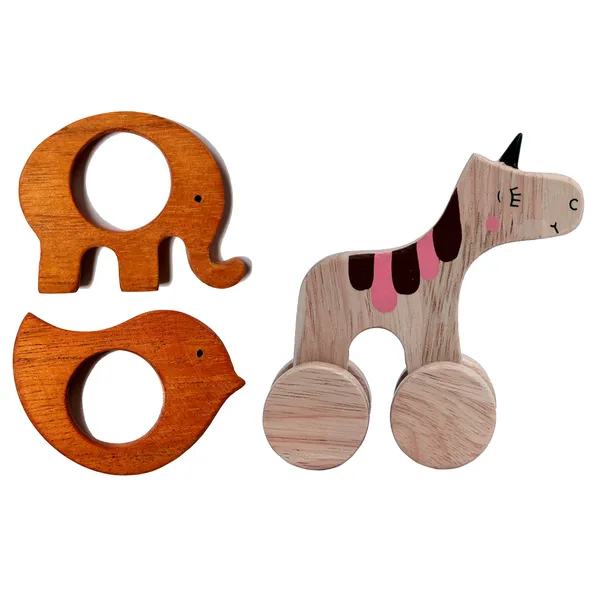 3_in_1_Combo:_Push/Pull_Unicorn_+_2_Neem_Teethers_–_Birdie,_Elephant_|_ISI_Mark:_NABL_Tested_Baby_Safe_|_Natural,_Organic,_and_Eco-Friendly_Teething_Relief
