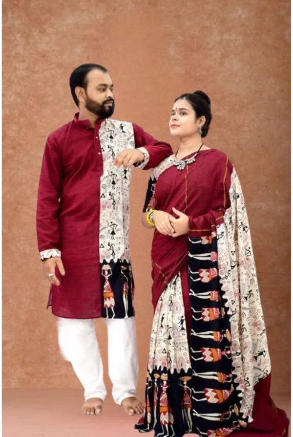 Maroon_Self_Design_Full_Sleeve_2_For_Couple