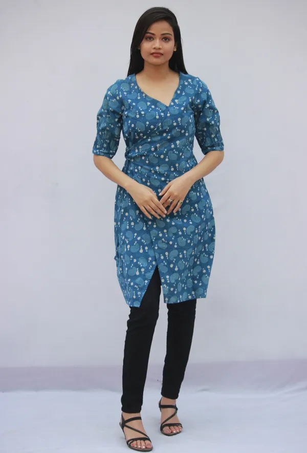 Blue_Indigo_Wrap_Design_short_kurta