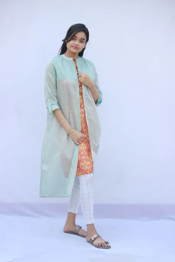 Chanderi__Kurta_With_Jacket_Set