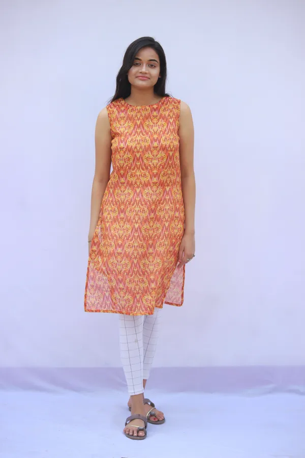 Chanderi__Kurta_With_Jacket_Set