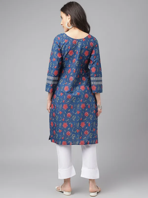 Blue_digital_Floral_Printed_Cotton_Kurta