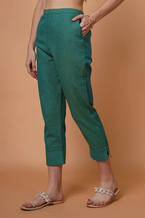 Green_Cotton_Pants_For_Women
