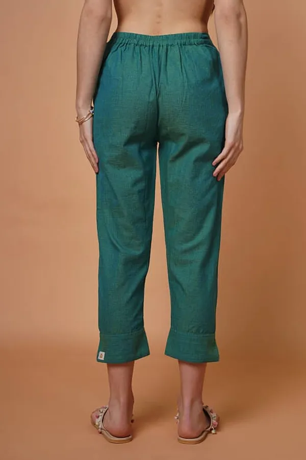 Green_Cotton_Pants_For_Women