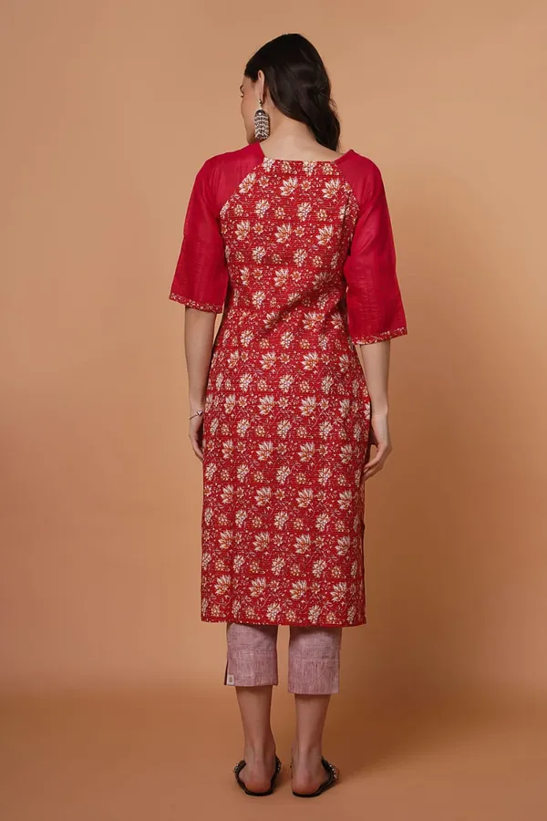 Red_Chanderi__Raglan_Sleeve_Kurta