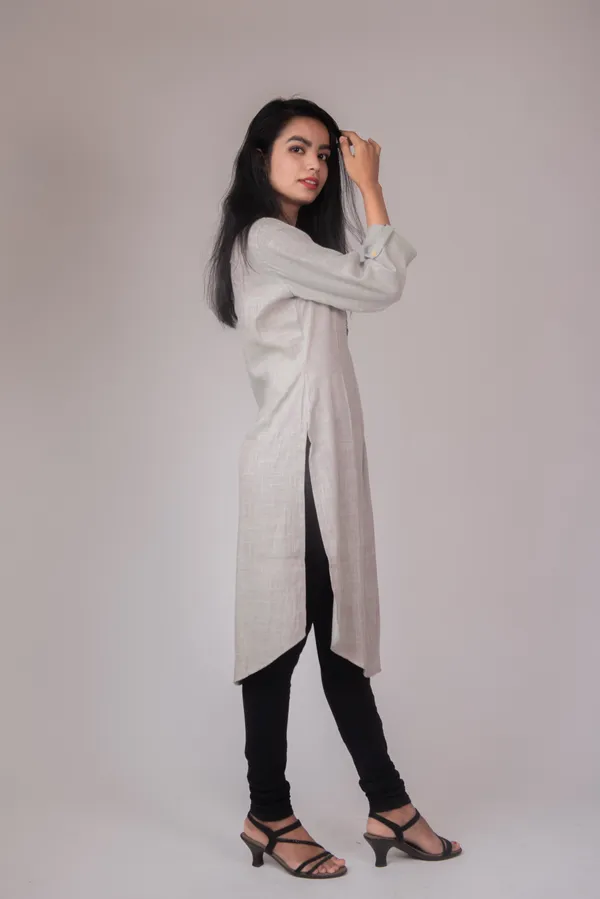 Grey_Linen_Kurta_with_Hand_Embellishment