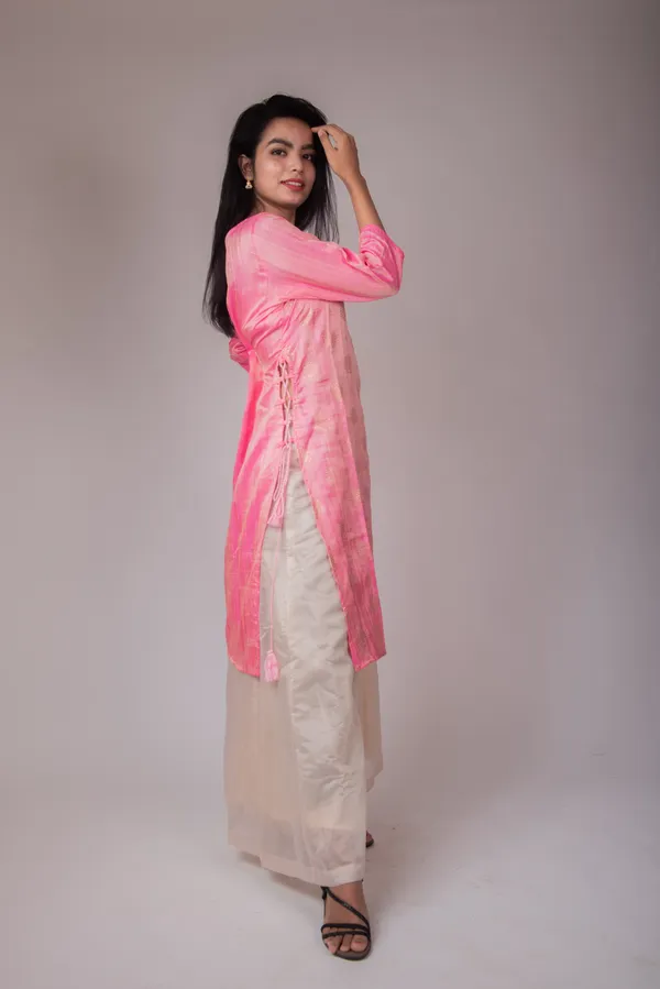 Pink_Foil_Print_Manipuri_Silk_Kurta