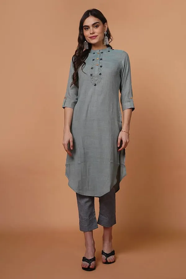 Grey_Linen_Hand_Embellishment_Kurta