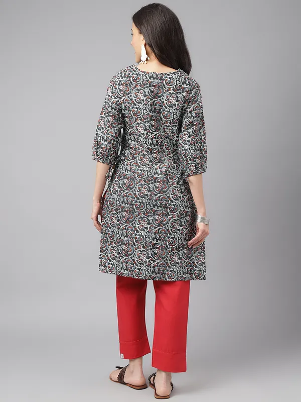 Black_Cotton_Short_Kurta