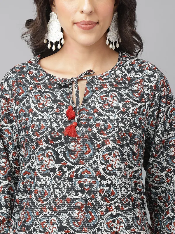 Black_Cotton_Short_Kurta