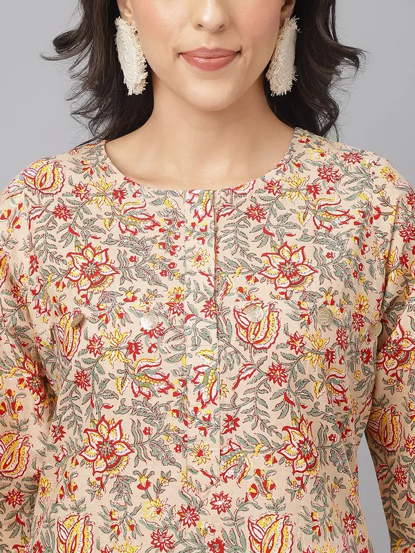Red_printed_Cotton_kurta_