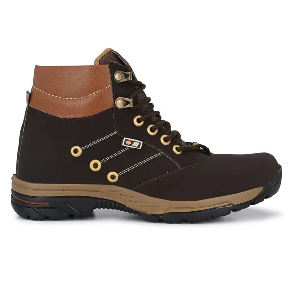 Brown_Leatherette_Tough_Heavy_Duty_Ankle_Length_Casual_Long_Boots_For_Men