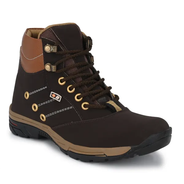 Brown_Leatherette_Tough_Heavy_Duty_Ankle_Length_Casual_Long_Boots_For_Men