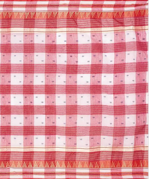 Pure_Cotton_Bengali_Tant_Saree_for_Women_|_Premium_Woven_Design_Saree__|_Red