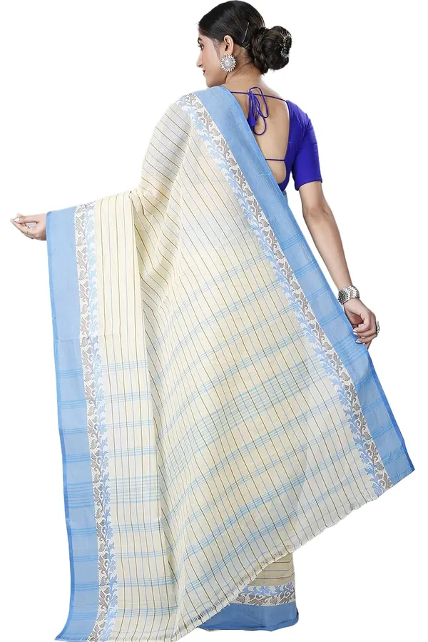 Pure_Cotton_Bengali_Tant_Saree_for_Women_|_Premium_Woven_Design_Saree__|_Sky_Blue