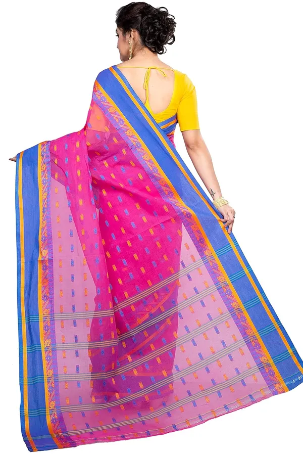 Pure_Cotton_Bengali_Tant_Saree_for_Women_|_Premium_Woven_Design_Saree__|_Pink