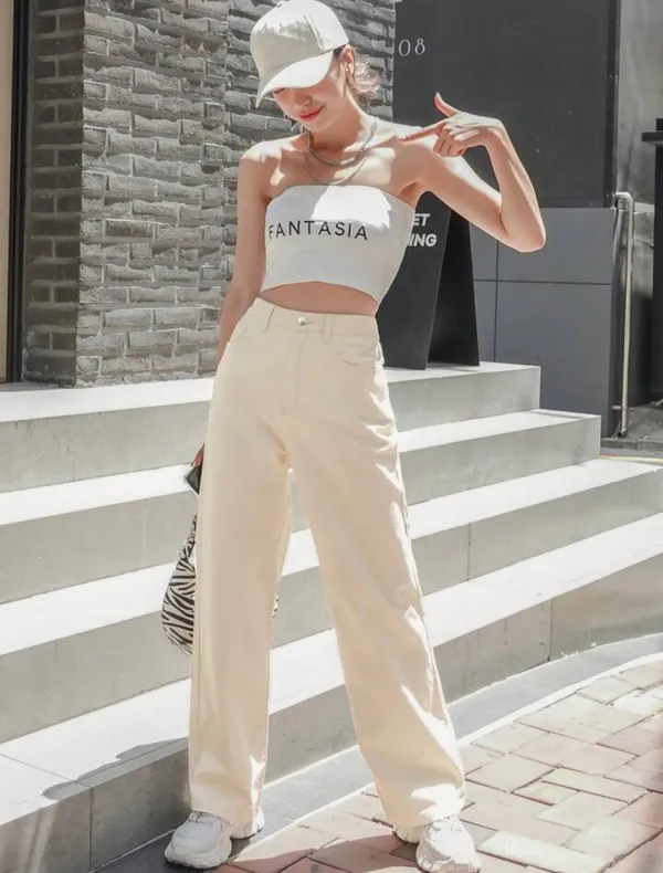 Cream_High_Waist_Wide_Leg_Bell_Bottom_Jeans