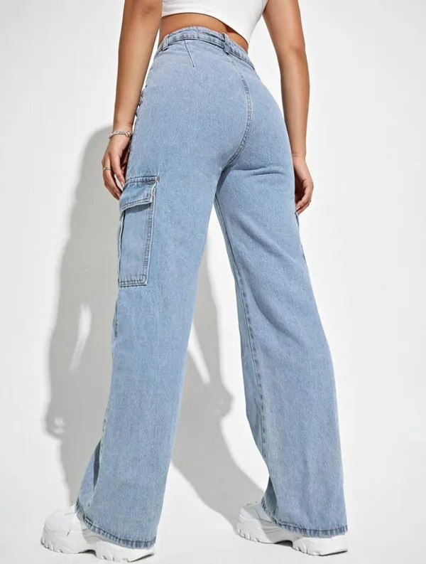 Light_Blue_High_Waist_Wide_Leg_Side_Flap_Pocket_Cargo_Jeans