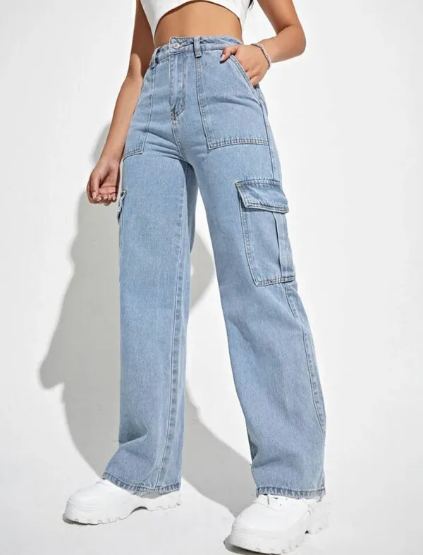 Light_Blue_High_Waist_Wide_Leg_Side_Flap_Pocket_Cargo_Jeans
