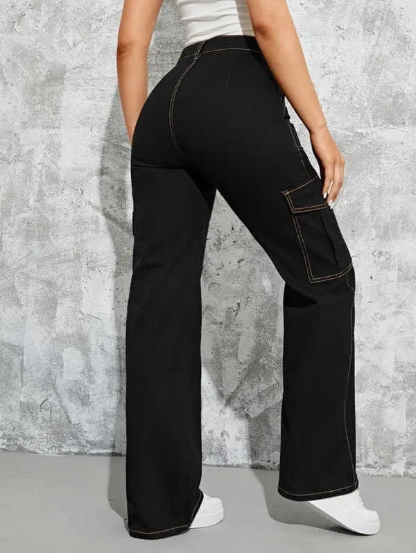 Thread_Black_High_Waist_Wide_Leg_Side_Flap_Pocket_Cargo_Jeans