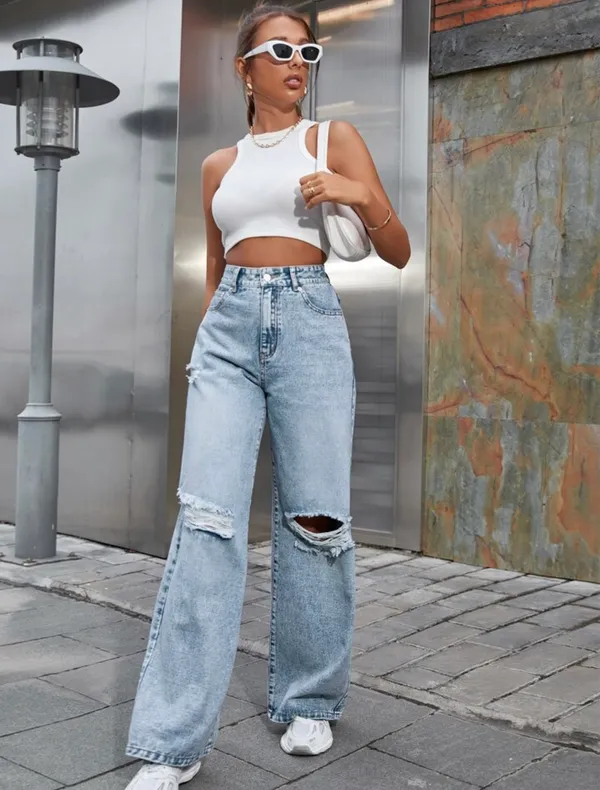 Wide leg bell bottom jeans on sale