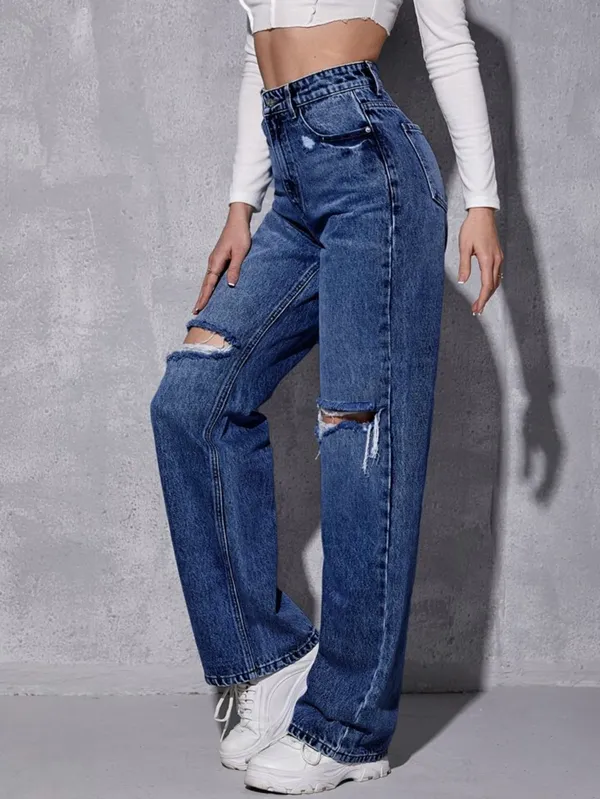 Stone_Blue_Wide_Leg_High_Waist_Knee_Cut_Bell_Bottom_Jeans