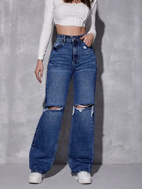 Stone_Blue_Wide_Leg_High_Waist_Knee_Cut_Bell_Bottom_Jeans