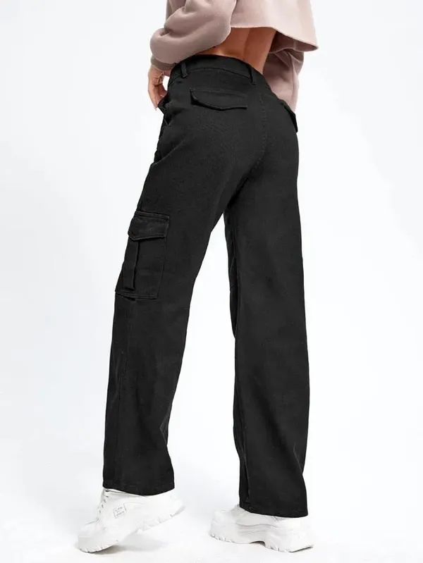 6_POCKET_HIGH-RISE_CARGO_JEANS_-_BLACK