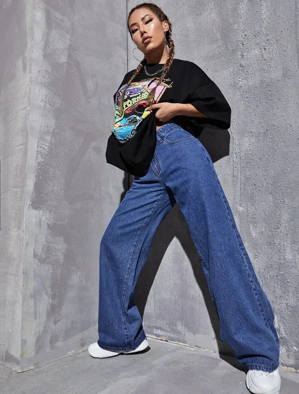 BlueComfy_Women's_High_Waist_Flared_Jeans