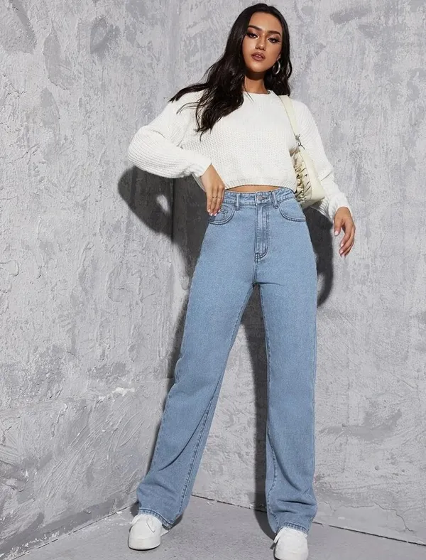 BlueComfy_Women's_High_Waist_Flared_Jeans