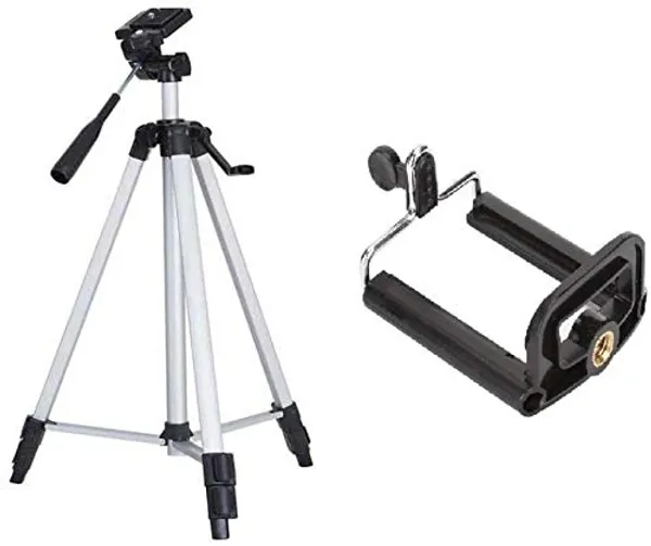 CLGD_330A_Aluminum_Portable_Tripod_Stand_3_Way_Head_for_Digital_Camera_Camcorder_with_Mobile_Holder_Tripod_Kit
