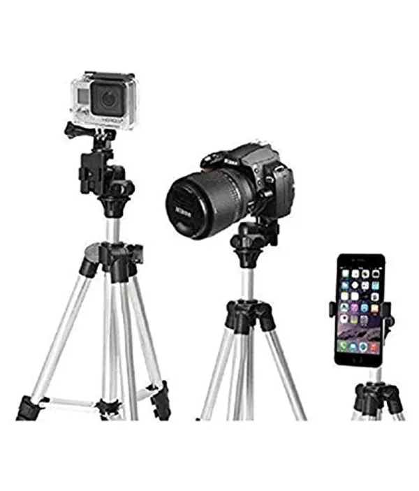 CLGD_330A_Aluminum_Portable_Tripod_Stand_3_Way_Head_for_Digital_Camera_Camcorder_with_Mobile_Holder_Tripod_Kit