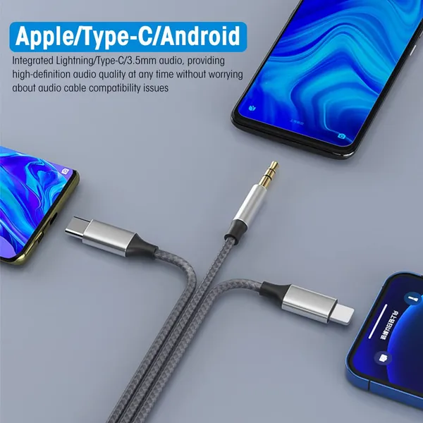 CLGD_3_in_1_Car_AUX_Cable_3.5mm_to_3.5mm_AUX_Cable_Lightning/Type_C_to_3.5mm_AUX_Cable_Universal_HiFi_Audio_Cable_for_iPhone,_Tablet,_Car_Stereo