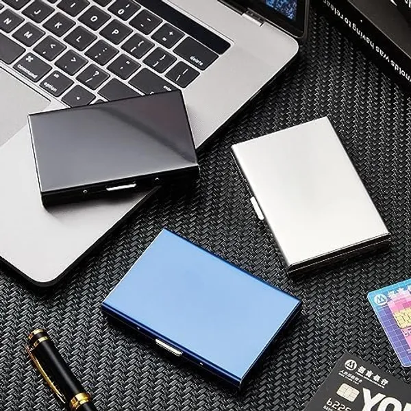 6_Slots_Credit_Card_Holder_Protector_Slim_Metal_Business_Card_Case_For_Women_Or_Men_(Blue)