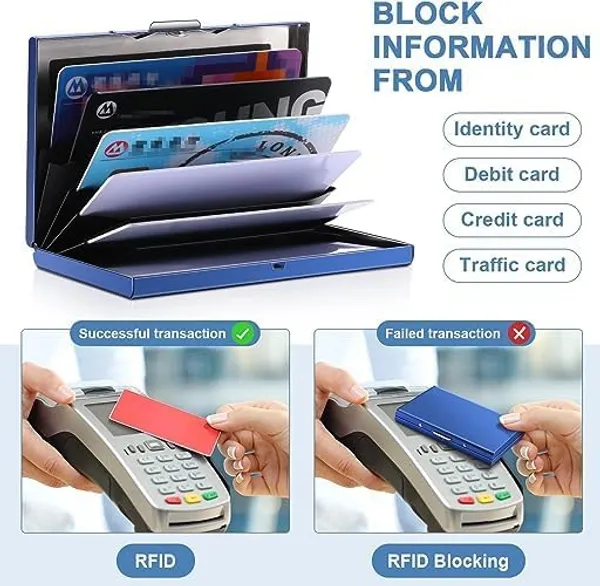 6_Slots_Credit_Card_Holder_Protector_Slim_Metal_Business_Card_Case_For_Women_Or_Men_(Blue)