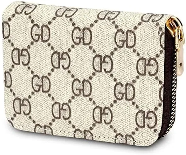 Credit/Debit_Card_Holder_11_Slot_Pu_Leather_Small_Zipper_Wallet_For_Men_&_Women_(Off_White_(Cream))
