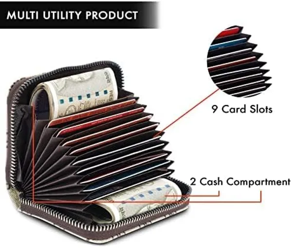 Credit/Debit_Card_Holder_11_Slot_Pu_Leather_Small_Zipper_Wallet_For_Men_&_Women_(Off_White_(Cream))