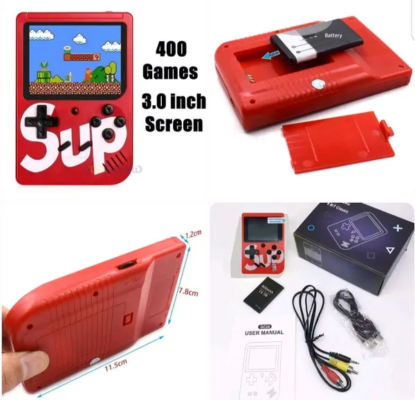 CLGD_Gift_Gallery_Video_Game_for_Kids_SUP_400_in_1_Retro_Game_Box_Console_Handheld_Game_Box_with_TV_Output_&_with_Remote_Controller_Gaming_Console