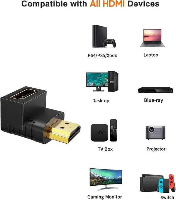 CLGD_HDMI_Adapter_90_Degree_4K_Male_to_Female_HDMI_Connector_270_Degree_Extender_Right_Angle_2_Pack_Combo_L-Type_HDTV_Converter