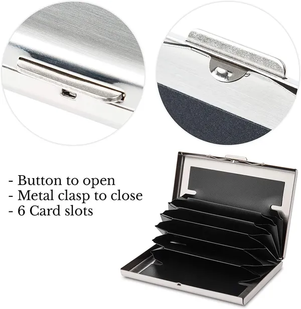 Hub_6_Slots_Credit_Card_Holder_Protector_Slim_Metal_Business_Card_Case_For_Women_Or_Men_(Silver)