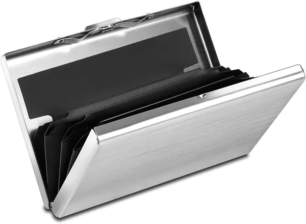 Hub_6_Slots_Credit_Card_Holder_Protector_Slim_Metal_Business_Card_Case_For_Women_Or_Men_(Silver)