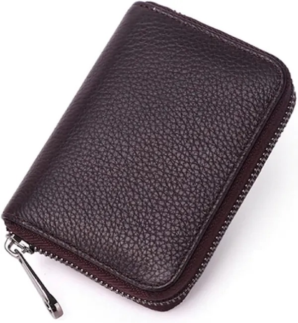 CLGD_Leather_Vertical_with_ID_Pouch_Slots_Credit_Debit_Zipper_Card_Holder_Money_Wallet_Coin_Purse_for_Men_&_Women