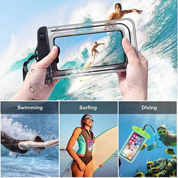 CLGD_Universal_Waterproof_Smartphone_Protective_Pouch_for_Pool,_Beach_for_All_Smartphones-Random_Color_Multicolor-Pack_of_2