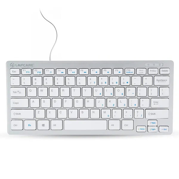 Lapcare_Wired_Mini_Keyboard_With_Chocolate_Keys_(Silver)