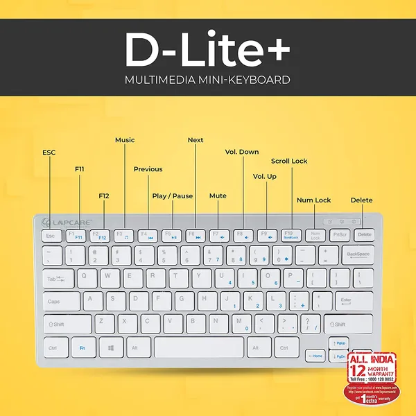 Lapcare_Wired_Mini_Keyboard_With_Chocolate_Keys_(Silver)