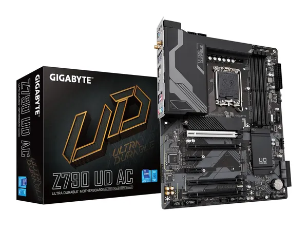 GIGABYTE_Z790_UD_AC_(LGA_1700/_Intel_Z790/_ATX/_DDR5/_Triple_M.2/_PCIe_5.0/_USB_3.2_Gen2X2_Type-C/Intel_Wi-Fi/_2.5GbE_LAN/PCIe_EZ-Latch/Multi-Key/Motherboard)