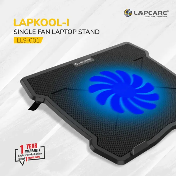 LAPCARE_Lapkool-I_Laptop_Cooling_pad_Compatible_for_up_to_15.6"_(39,6_cm)_laptops,_Features_1_USB_Port_-_Ergonomically_Designed_Laptop_Cooling_Station_with_Low_Noise